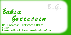 baksa gottstein business card